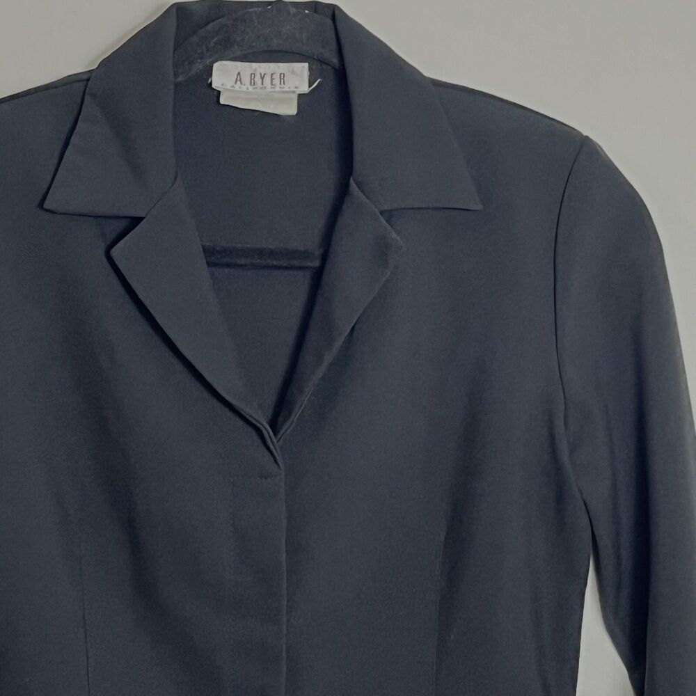 A. Byer California Vintage Black Blazer Jacket Small Made in USA Minimalist